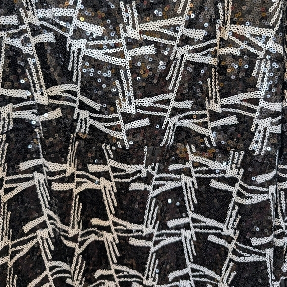 Eloquii sequin black and white mini dress bell sleeves sz 20 NWT - Picture 7 of 8